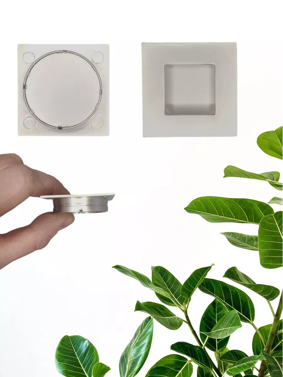 фото Ручка мебельная врезная никель