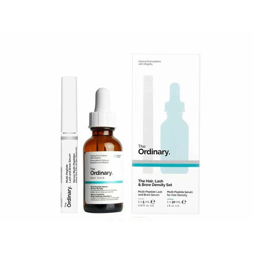 Набор сывороток TheOrdinary The Hair Lash and Brow Density Set Мультипептидная сыворотка для ресниц и бровей 5 мл для густоты волос 30 мл 5900₽