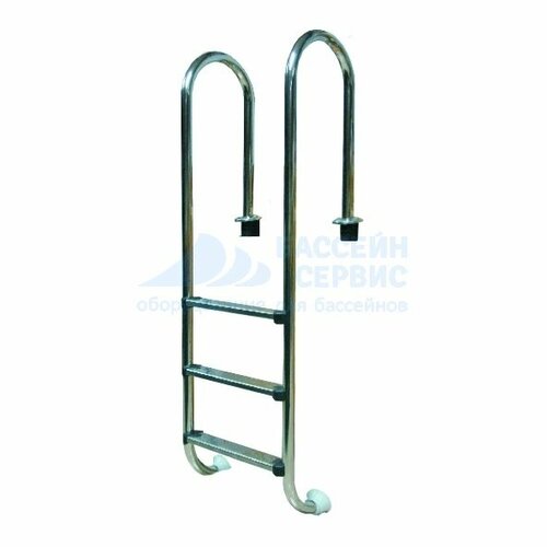 Лестница 5 ступеней с накладкой люкс нержавеющая сталь AISI-304 толщина 10 мм узкий борт Pool King M205 цена - за 1 шт 28457₽