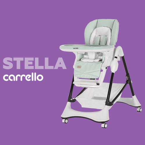 фото Стульчик для кормления шезлонг для стульчика carrello stella, aspen green