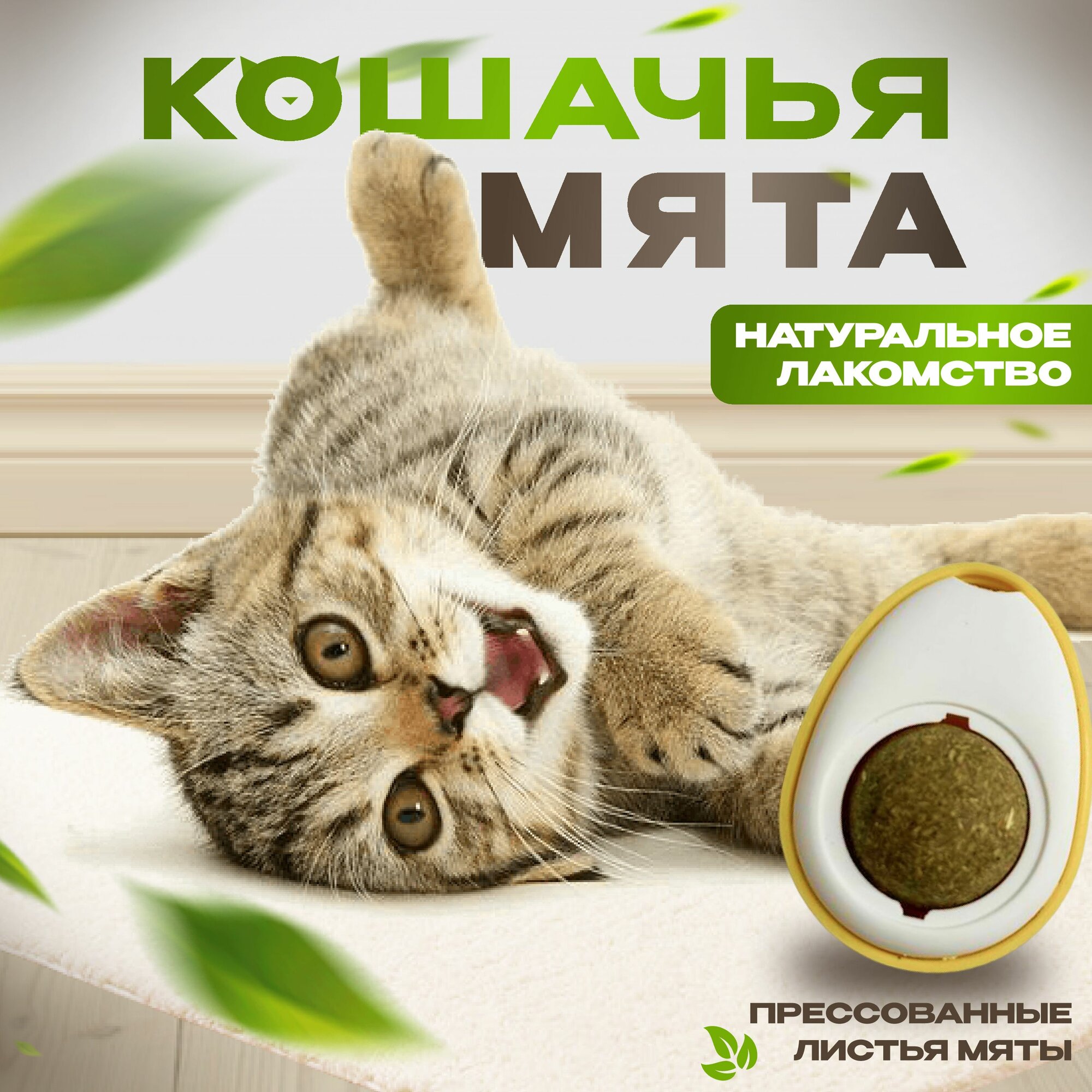 фото Кошачья мята/лакомство для кошек и котят/ леденец с мятой на стенку