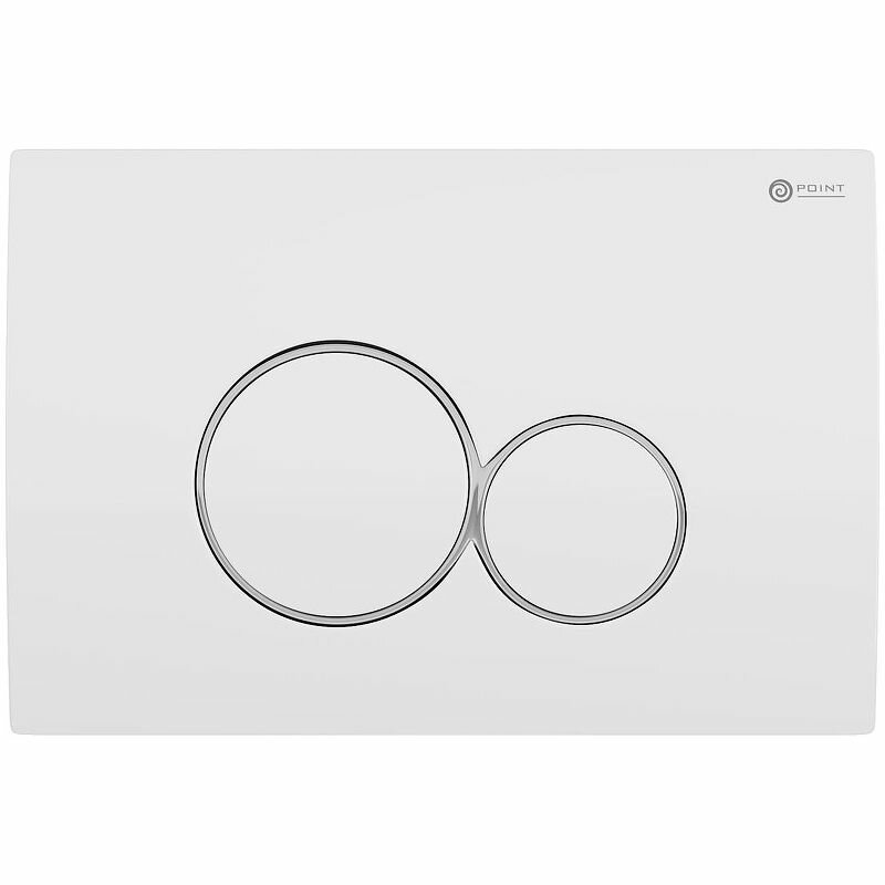фото Клавиша смыва Point Виктория PN44061WC для инсталляции, белая/хром