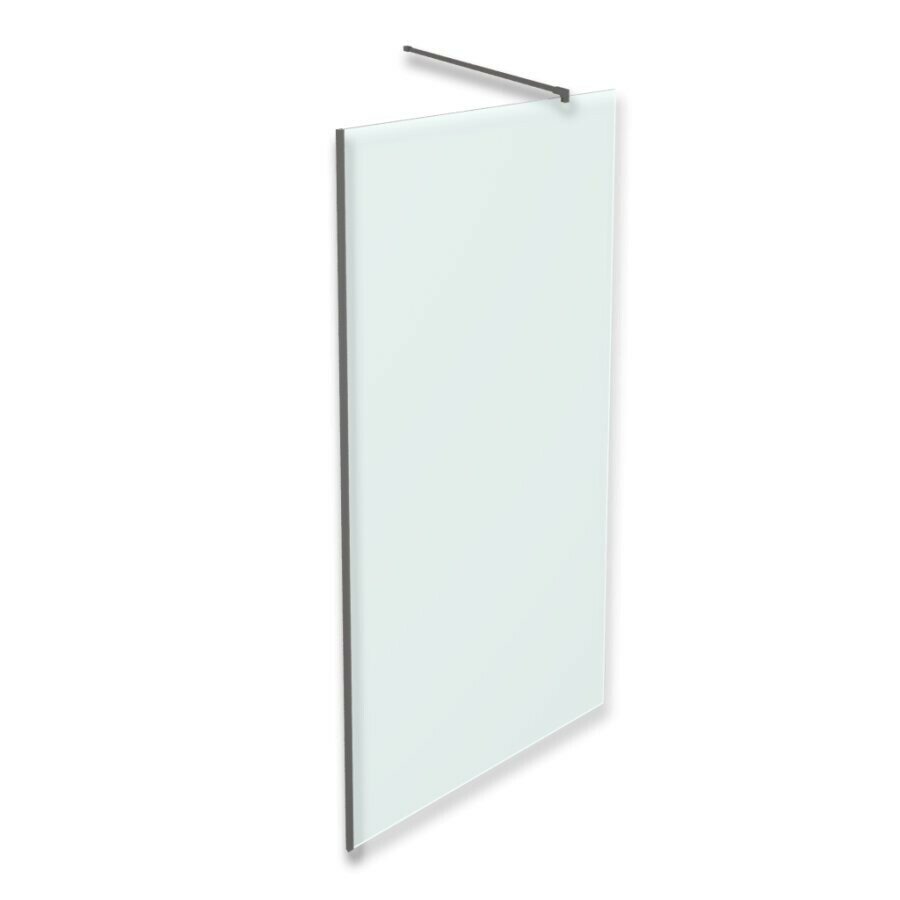 фото Душевая стенка Iberica Blanca Mod.602 Walk In прозрачное/черный 100х200 (IB602. SB.200.100)