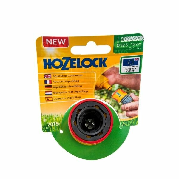 Изображение Коннектор HoZelock 2075 Классик с Аквастоп 12,5мм и 15мм