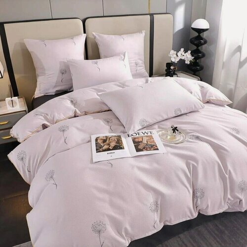 Изображение товара Комплект постельного белья семейный, Хлопок, Одуванчики на сиреновом