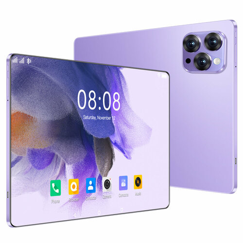 10,1" Планшет 14Pro Android 256ГБ игровой офисный планшет, Фиолетовый ...