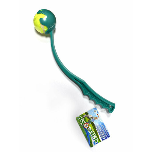 Игрушка для собак, бросатель, разноцветный, Glory Life, пластик 36х6 см, мяч в комплекте