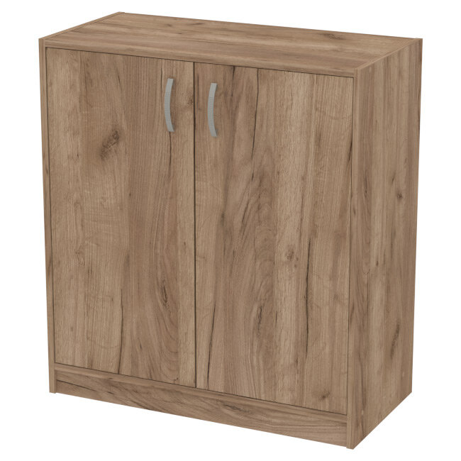 Шкаф Меб-фф Офисный шкаф СБ-37+ДВ-45 цвет Дуб Крафт Табачный 77/37/85 см