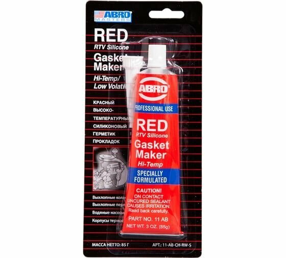 Высокотемпературный герметик прокладок ABRO MASTERS красный 85 гр 11-AB-CH-RW-S