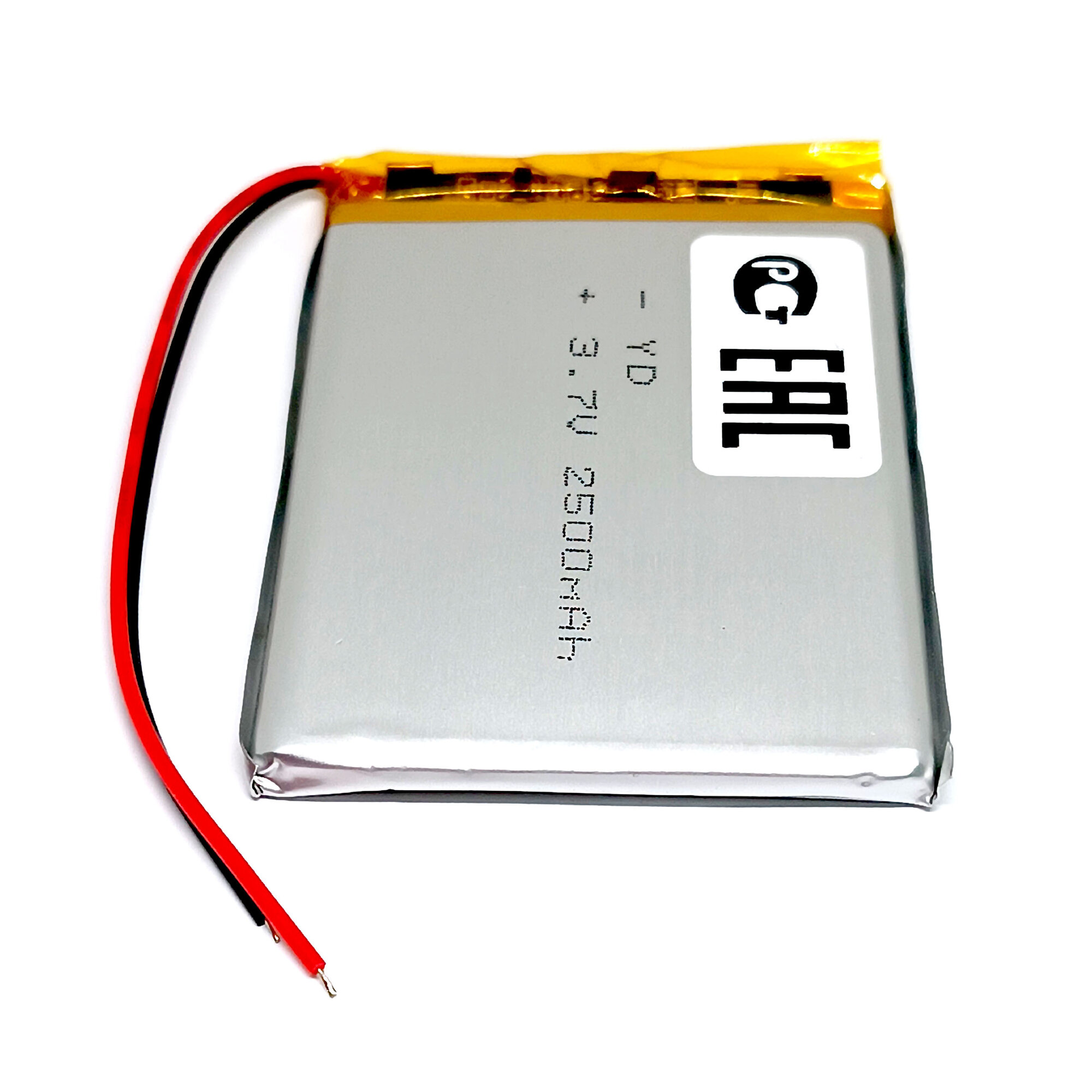 Аккумулятор универсальный 505070p 3,7v Li-Pol 2500 mAh (5х50х70 мм) — фото 1