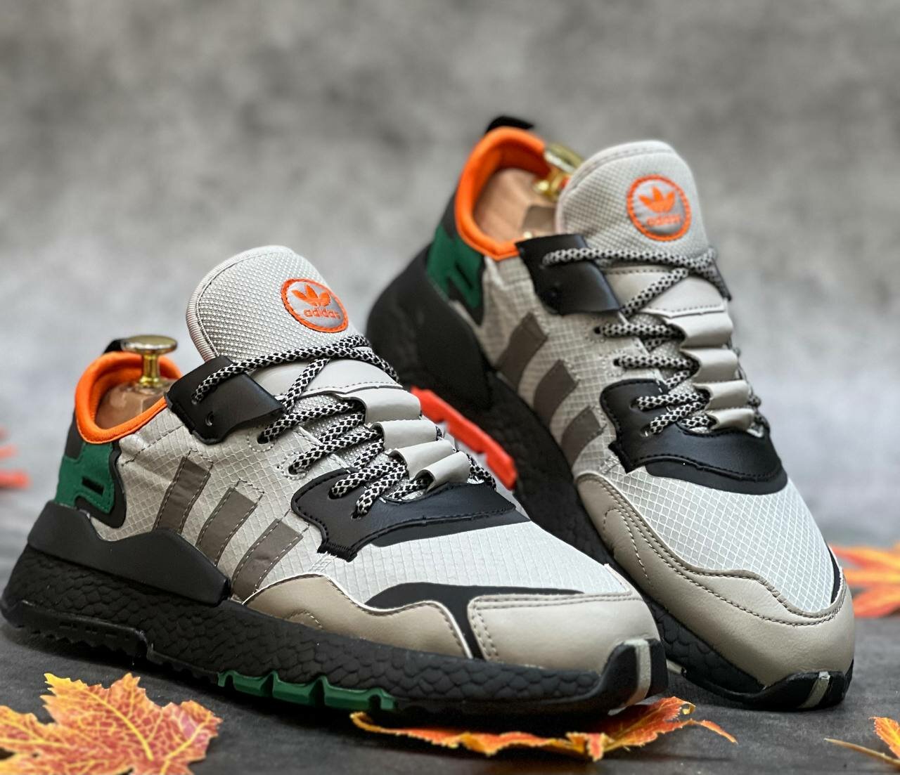 Кроссовки Adidas Nite Jogger Серо-зеленый - 42