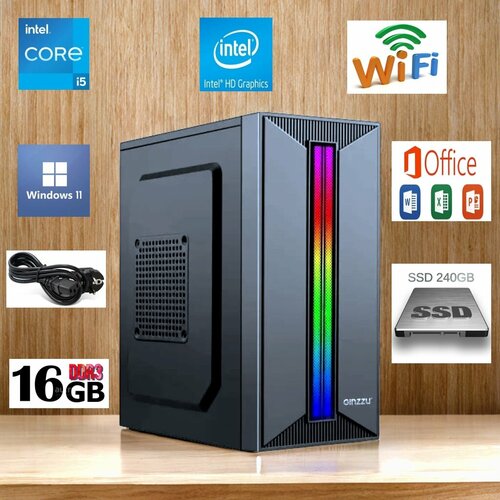 Системный блок I5-2500\ 16GB RAM\ Intel HD Graphics 2000\ SSD 240Gb\ Win 11Pro\ Wi-Fi