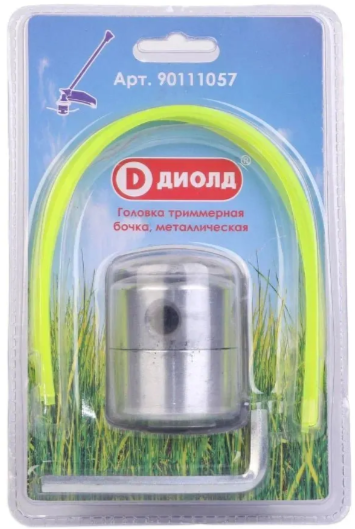 Головка триммерная бочка, металлическая (резьба М8/М10) диолд 90111057