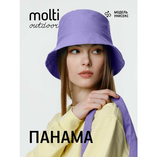 фото Панама molti базовая коллекция для женщин, размер 56-58, сиреневый