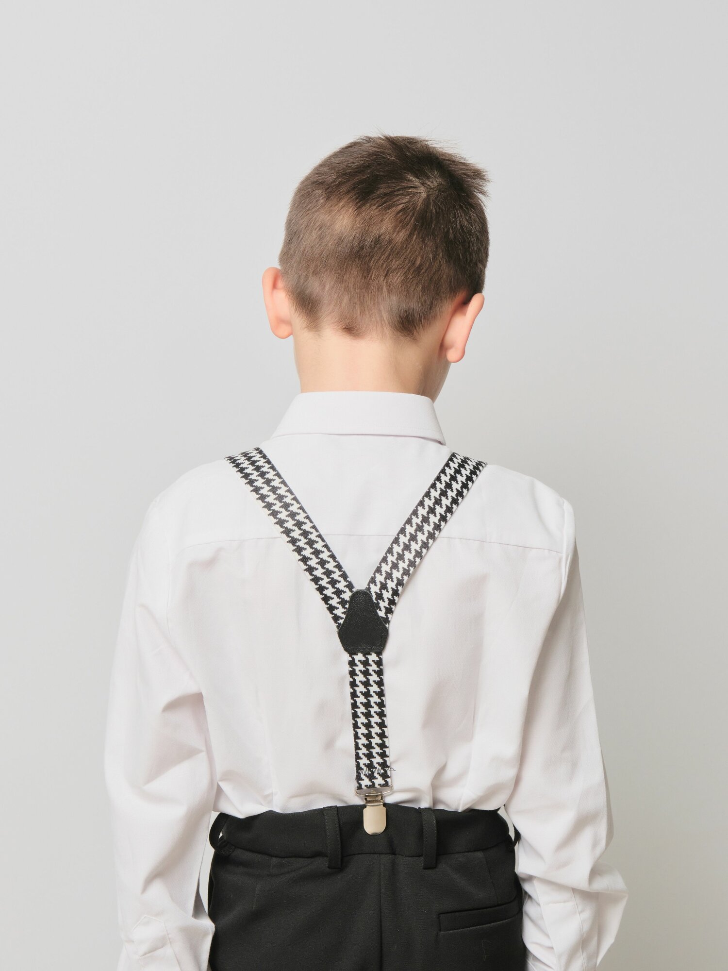 Подтяжки Андерсен для детей, размер 90-105, белый/серый — фото 1