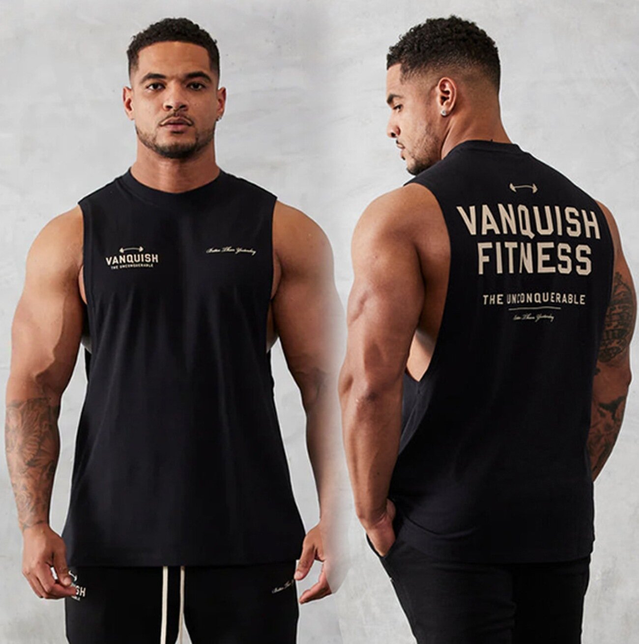 Майка спортивная Vanquish, размер XXL, черный (126)