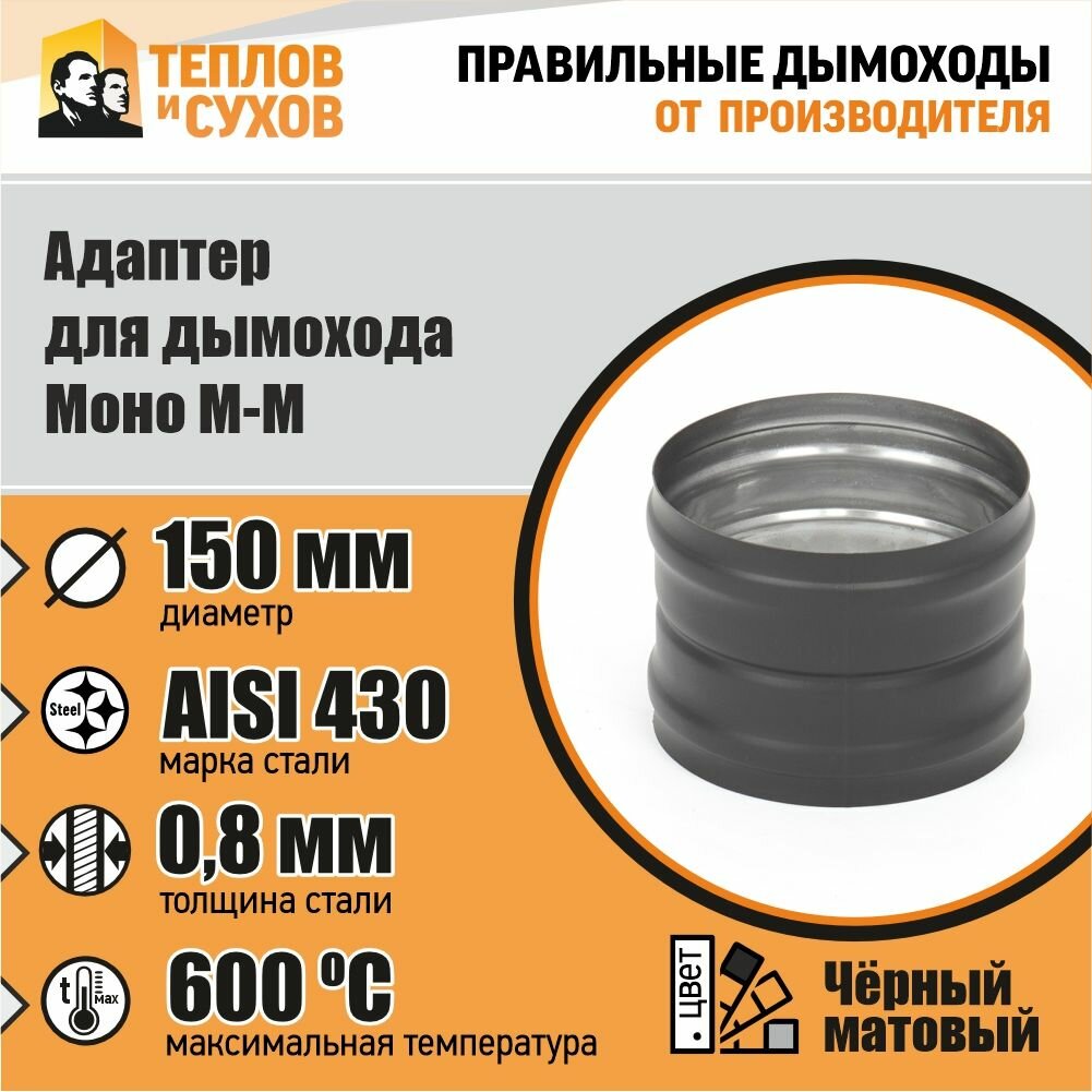 Адаптер Моно М-М 430-0.8 D150 Эмаль