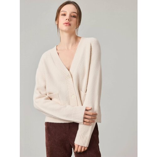 фото Кардиган just clothes, размер 44, бежевый