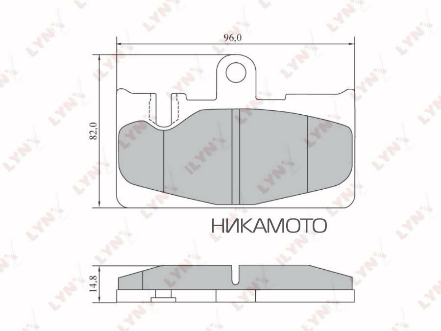 LYNXAUTO BD-7569 Колодки торм. диск. задн.