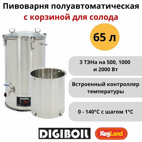 Электрическая пивоварня DigiBoil 65 л, электрический котёл с корзиной