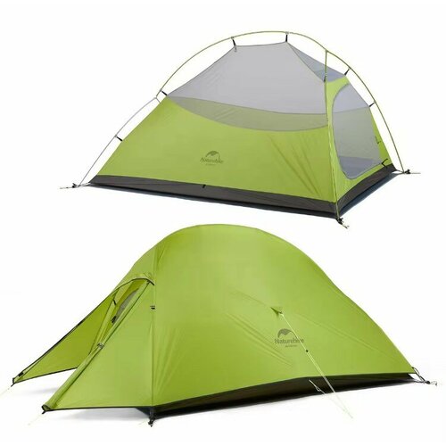 Палатка Naturehike Cloud Up 2-местная, алюминиевый каркас, зеленая