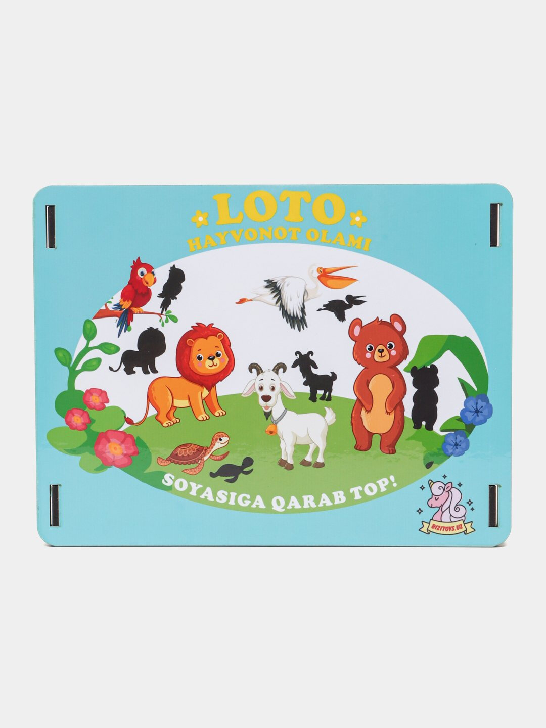 Развивающее лото с животными Монтессори, деревянная игра с липучками, 4 темы, обучение логике, вниманию и моторике, 3+ — фото 1