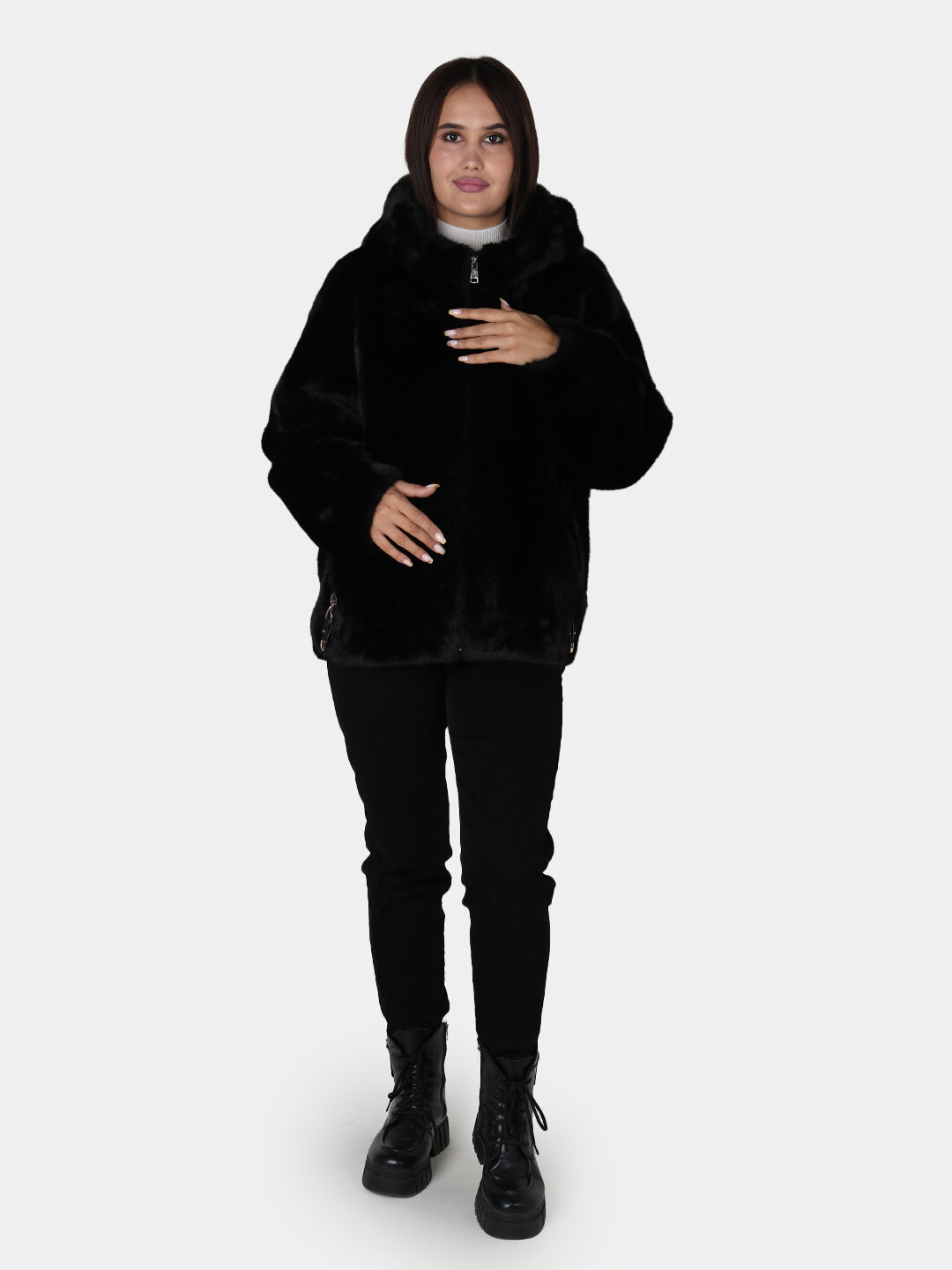 Пальто, размер One Size, черный — фото 1