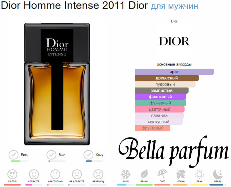 Туалетная вода это аромат для мужчин Dior Homme Intense, 10 мл — фото 1