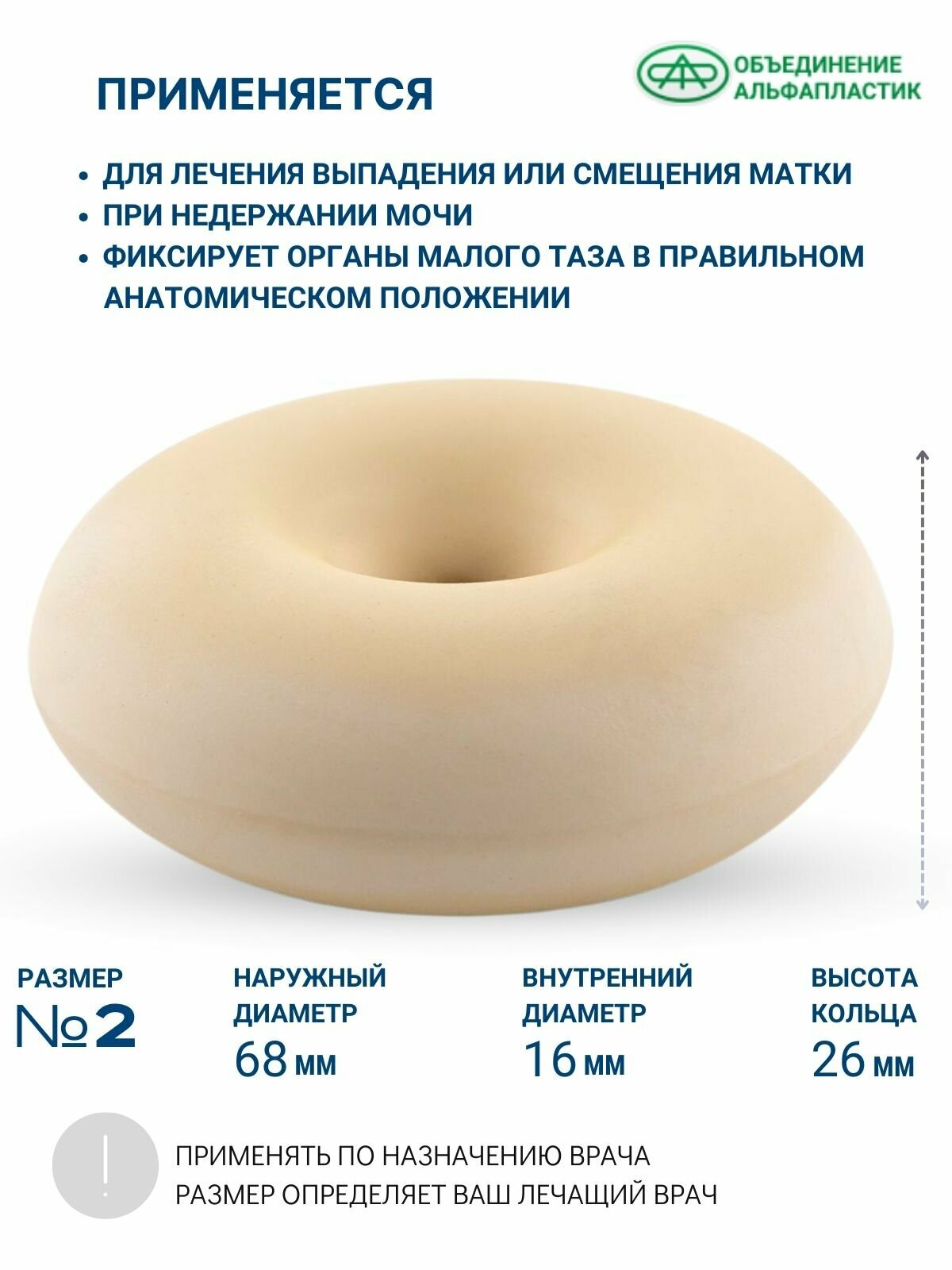 Картинки Объединение Альфапластик Кольцо маточное размер 2