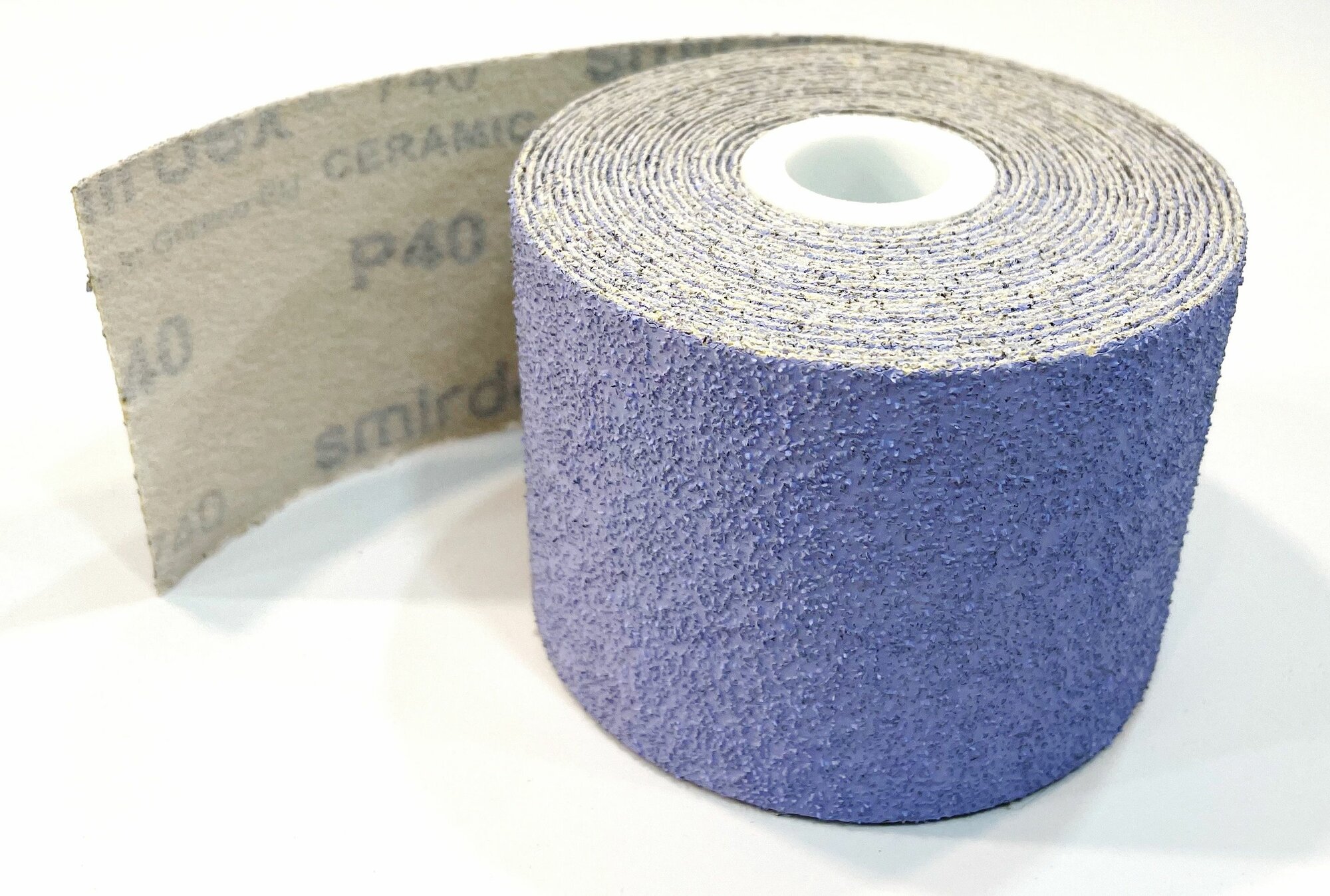 Шлифовальная полоса на липучке р-40, абразивная бумага в рулоне SMIRDEX Ceramic Velcro 740, 70мм*5метров