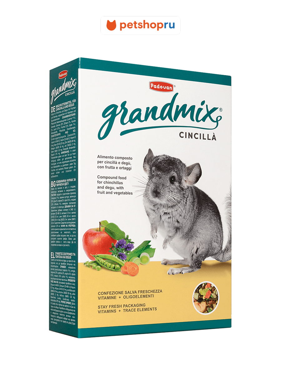 Padovan Корм для шиншилл и дегу комплексный (GRANDMIX cincilla), 850 г