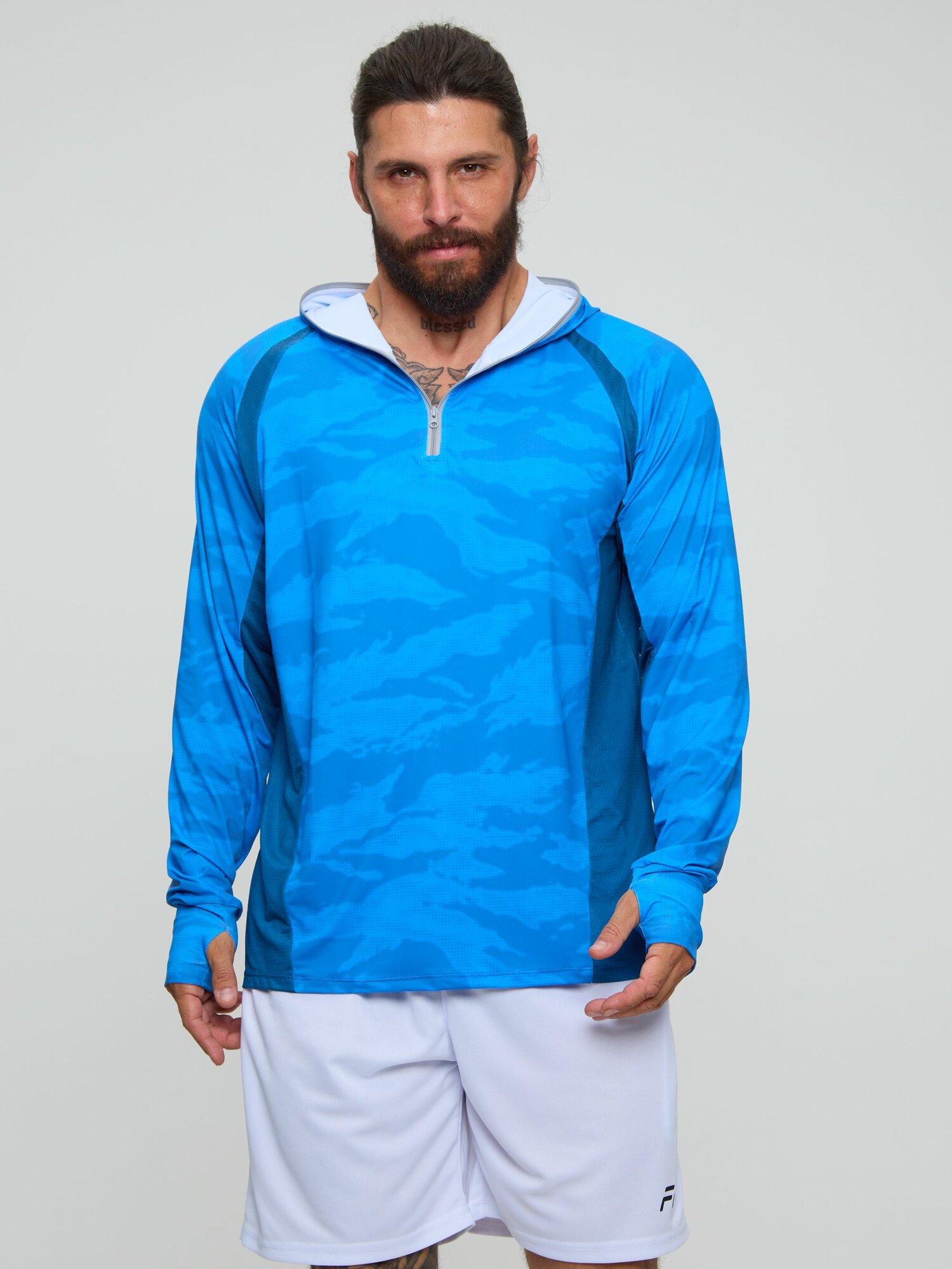 Джерси с капюшоном для рыбалки Nautilus SPF dark blue XL (ice silk)