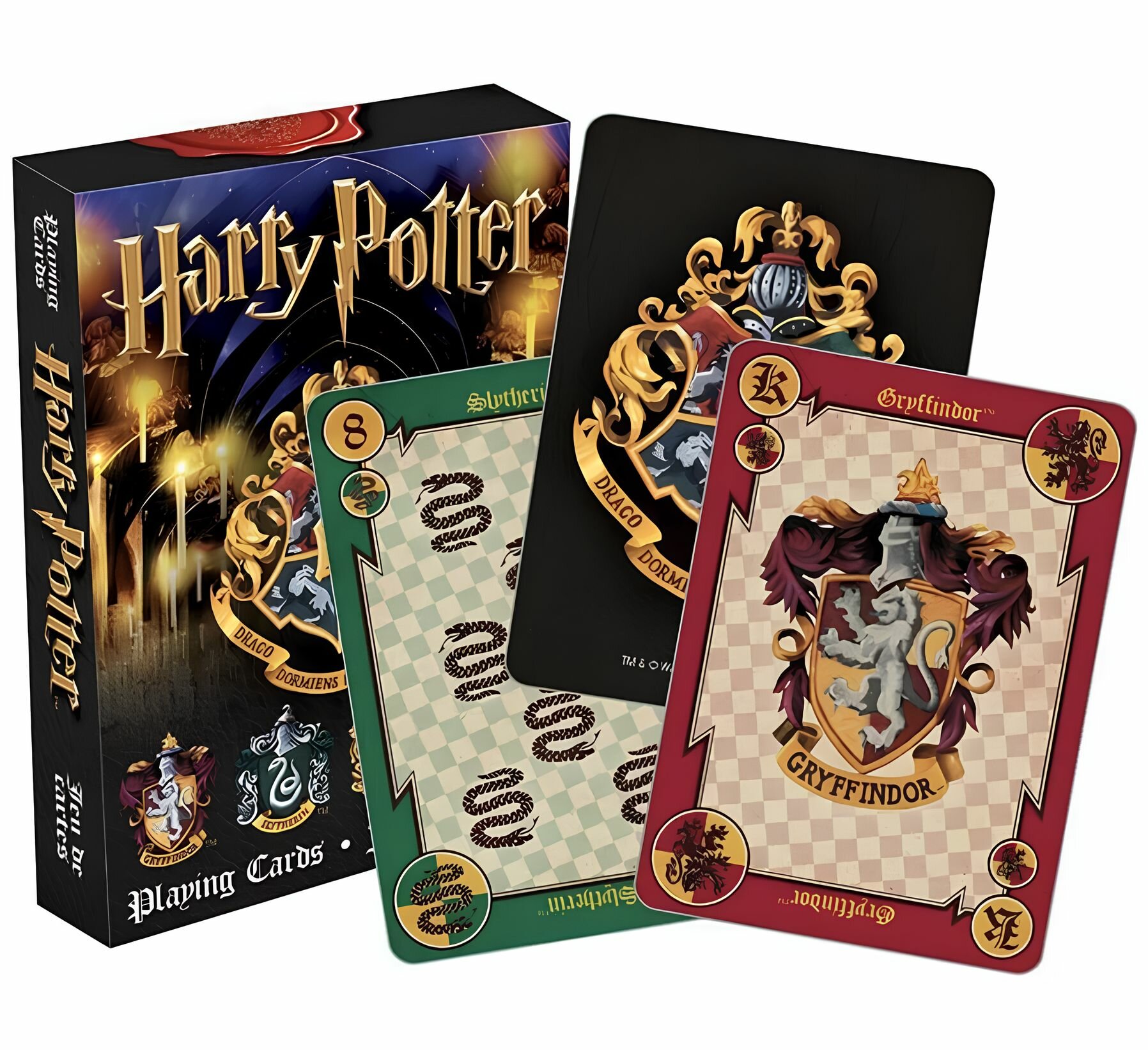 Карты игральные Гарри Поттер герб Хогвартс / Harry Potter college insignia колода 54шт