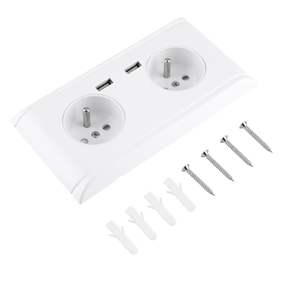 Multi Functional Wall Power Outlet Socket with Dual USB Port for Phone Charging