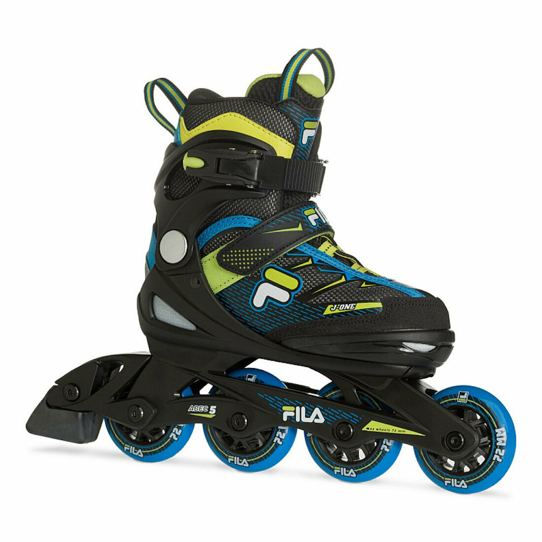 Детские раздвижные ролики Fila "J-One Boy", р. 32-36 - Blue/Limeр.