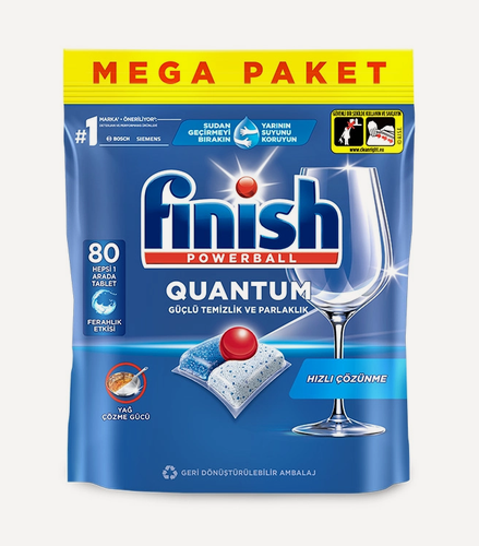 Изображение товара Капсулы для мытья посуды Finish Quantum для посудомоечной машины, таблетки для посудомоечных машин, 80 шт.