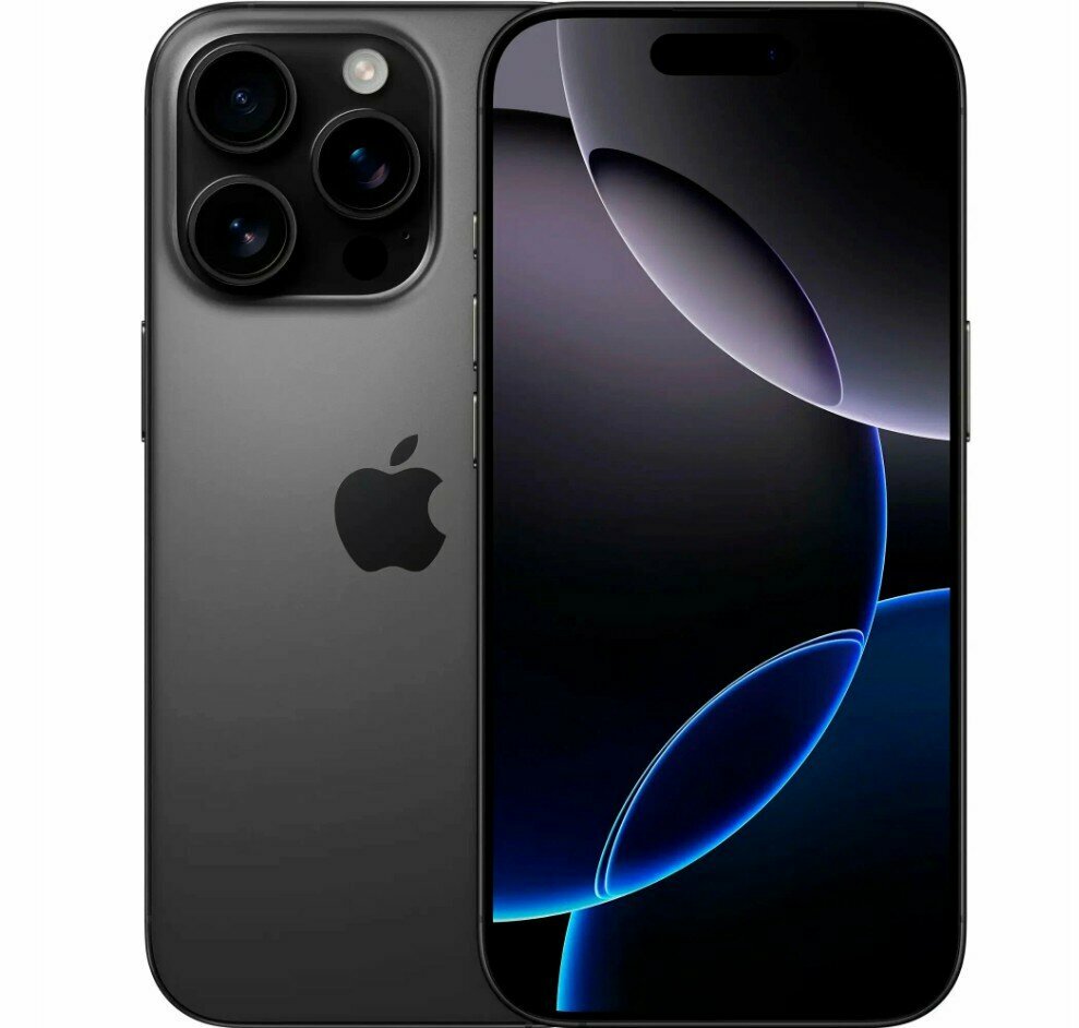 Смартфон iPhone 16 pro 128Gb black titanium, черный, Dual: 2 SIM