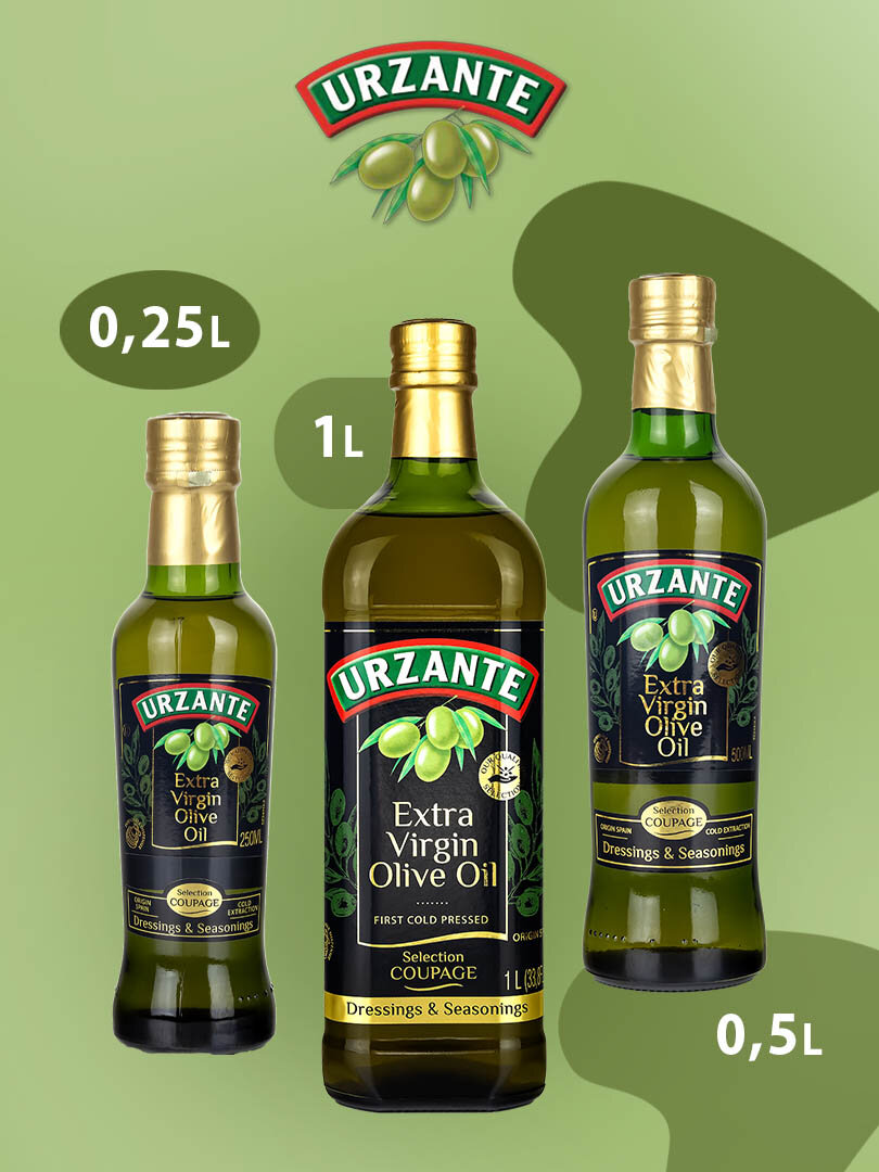 Оливковое масло Urzante "Extra Virgin" нерафинированное, 1 л — фото 1