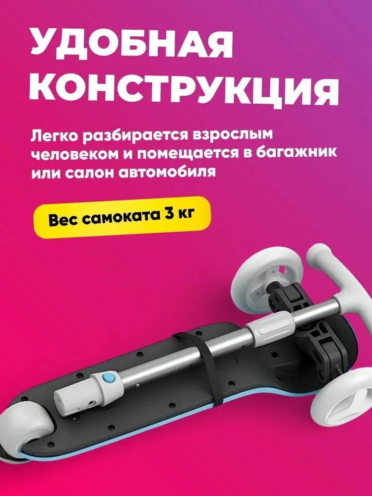 Самокаты Xiaomi Xiaomi детский трехколесный самокат(кикборд)-трансформер Mitu Rice Rabbit Scooter