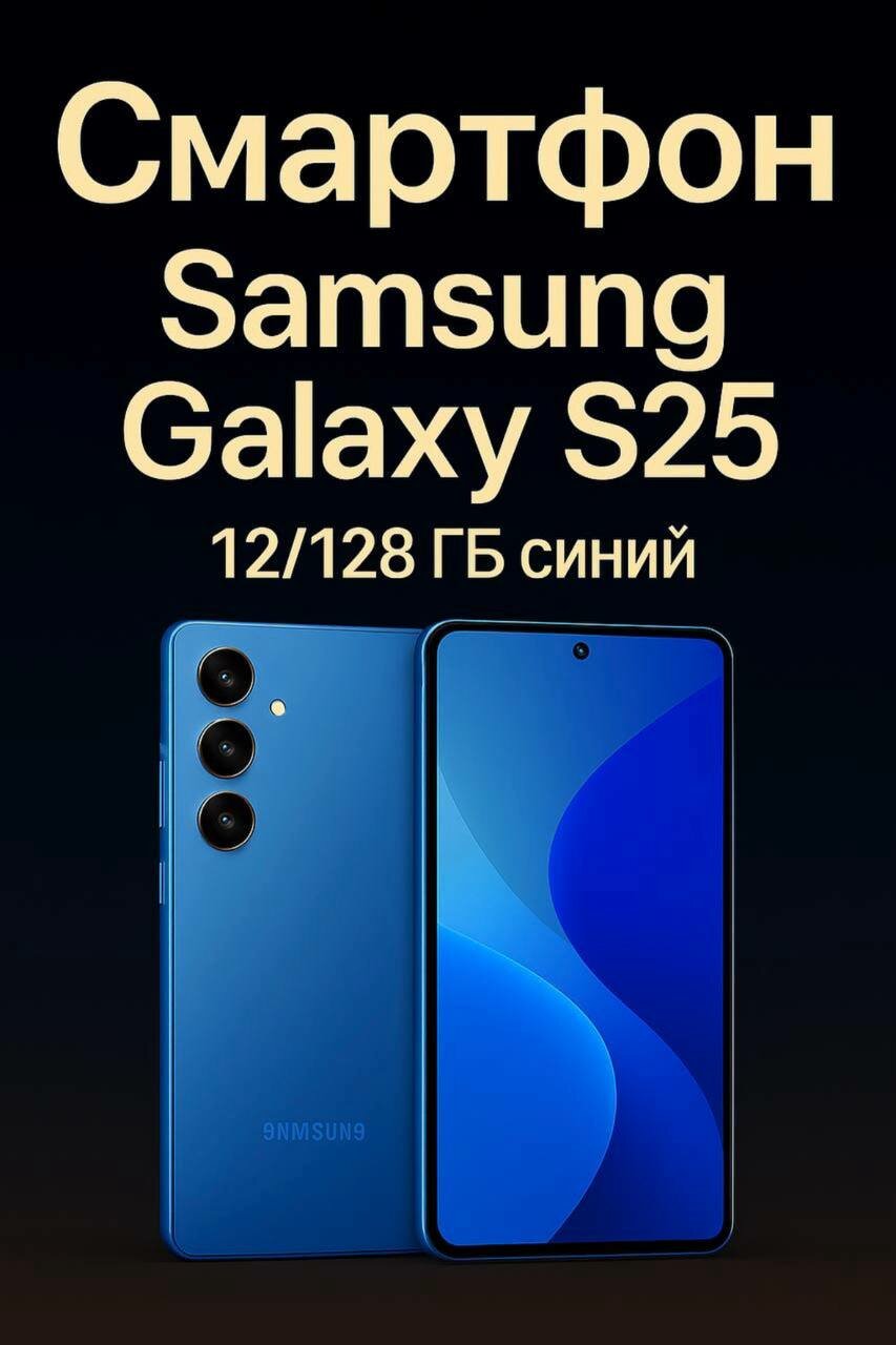 Смартфон Samsung Galaxy S25 12/128, Синий, 120Гц, камера 108Мп, AMOLED