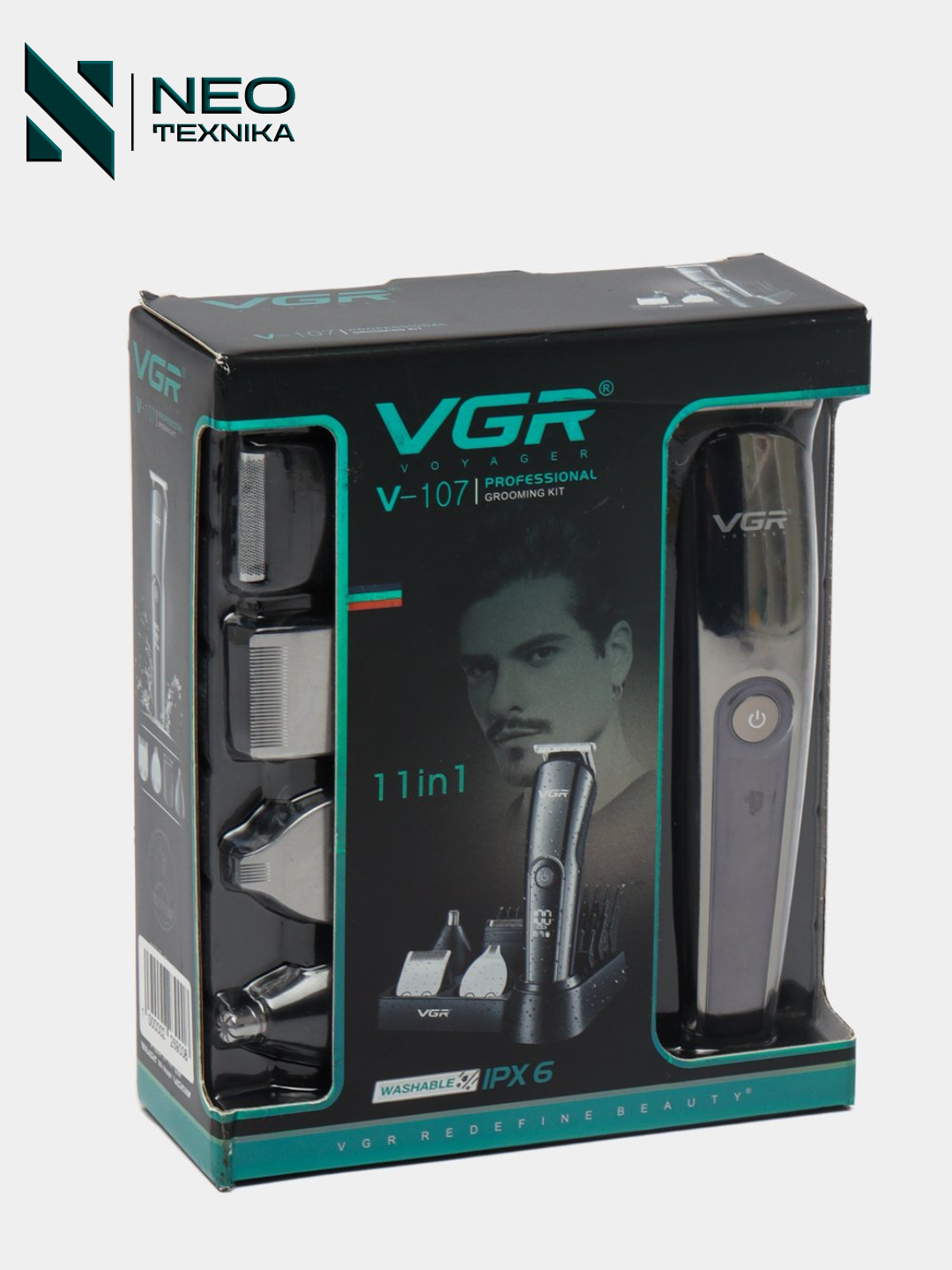 Машинка для стрижки Trim VGR-107, питание от USB, нержавеющая сталь