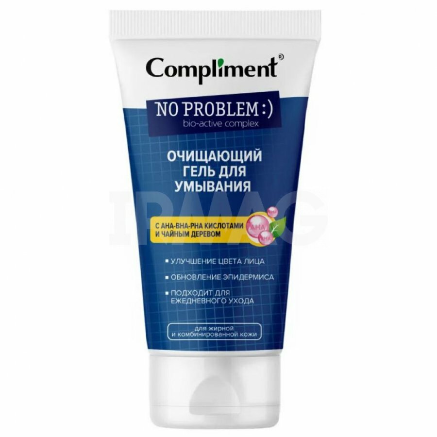 Гель для умывания Compliment "No Problem", AHA/BHA/PHA, для проблемной кожи, 200 мл — фото 1