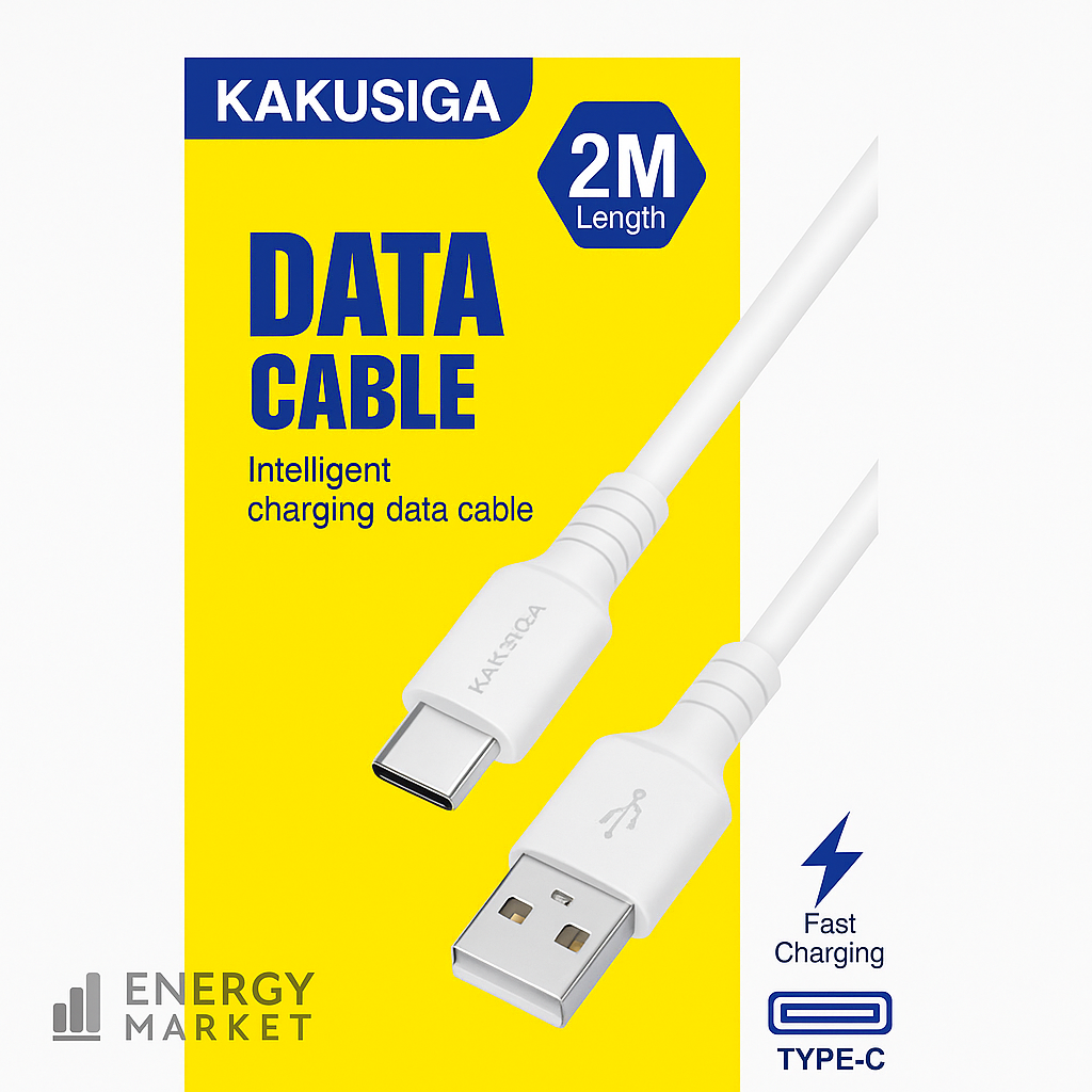 KAKUSIGA 2-метровый кабель Type-C для быстрой зарядки и передачи данных