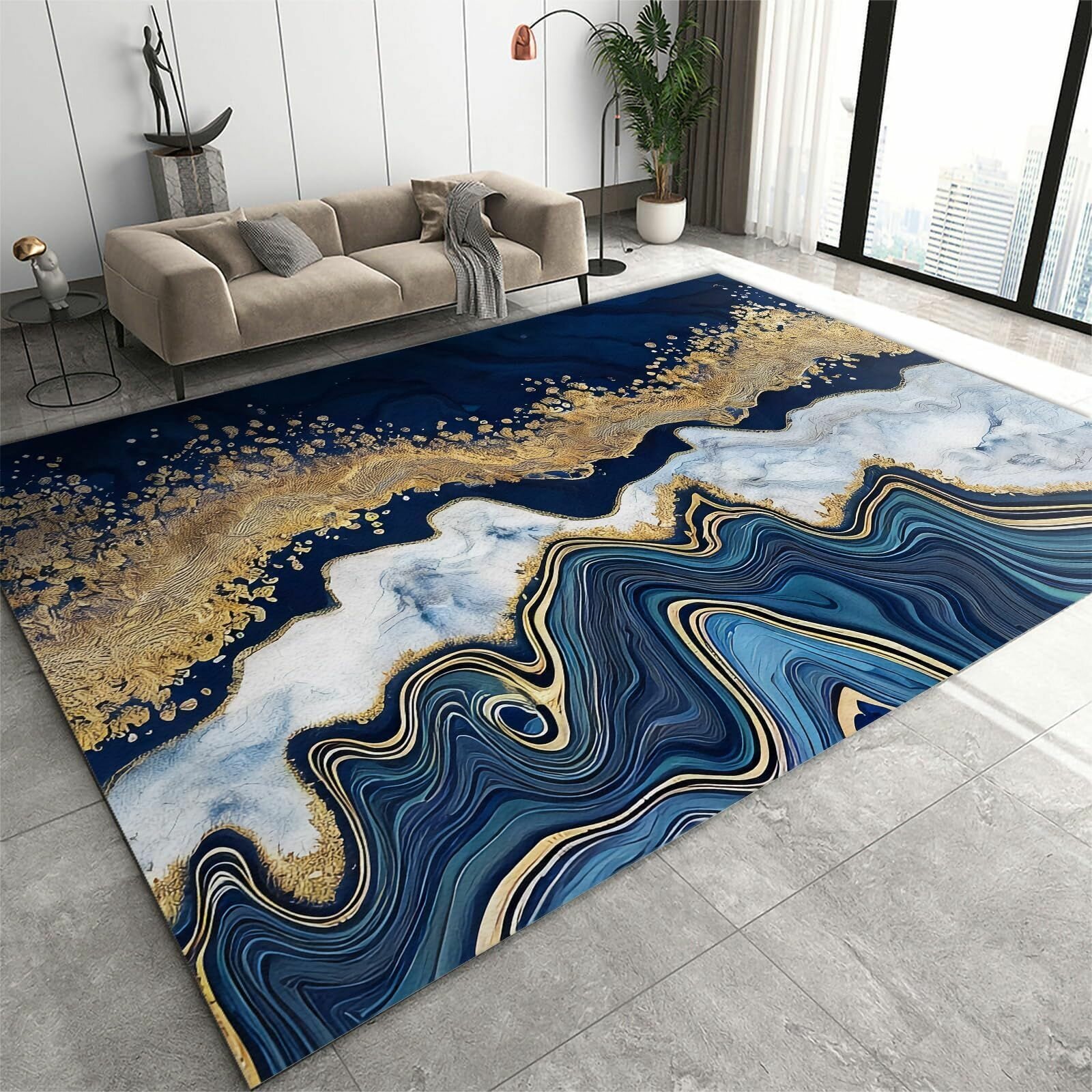Коврик для кухни 3D световой люксовый стиль 100x150 см