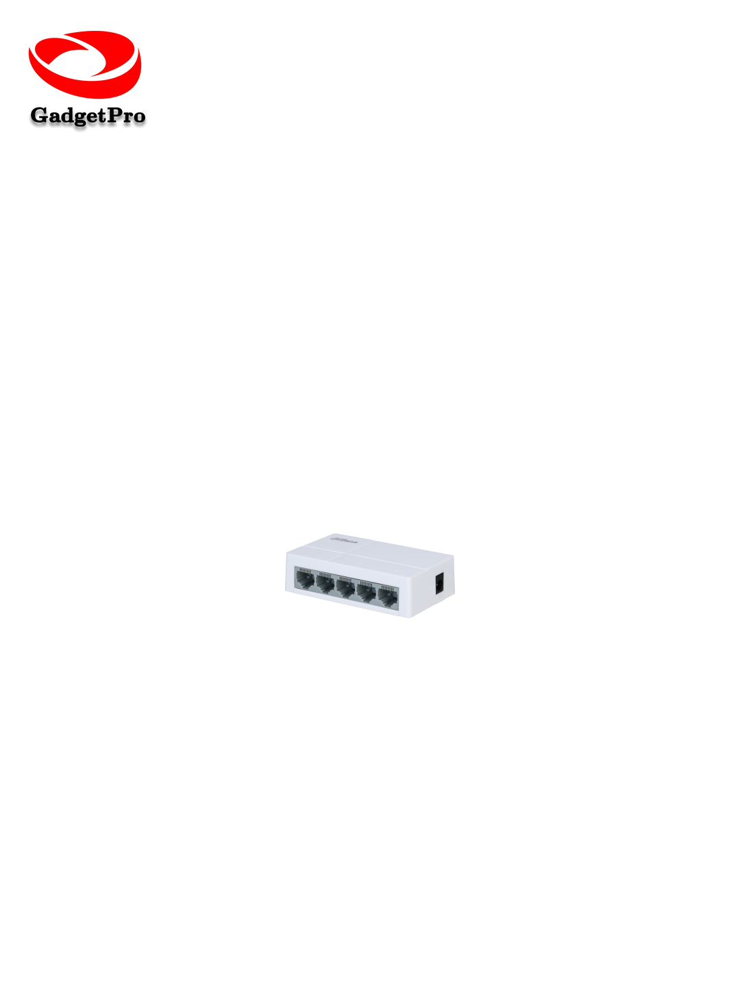 Коммутатор DAHUA DH-PFS3005-5ET-L: 5xRJ45, 1 Гбит/с, компактный, IEEE 802.3, надежный сетевой коммутатор.