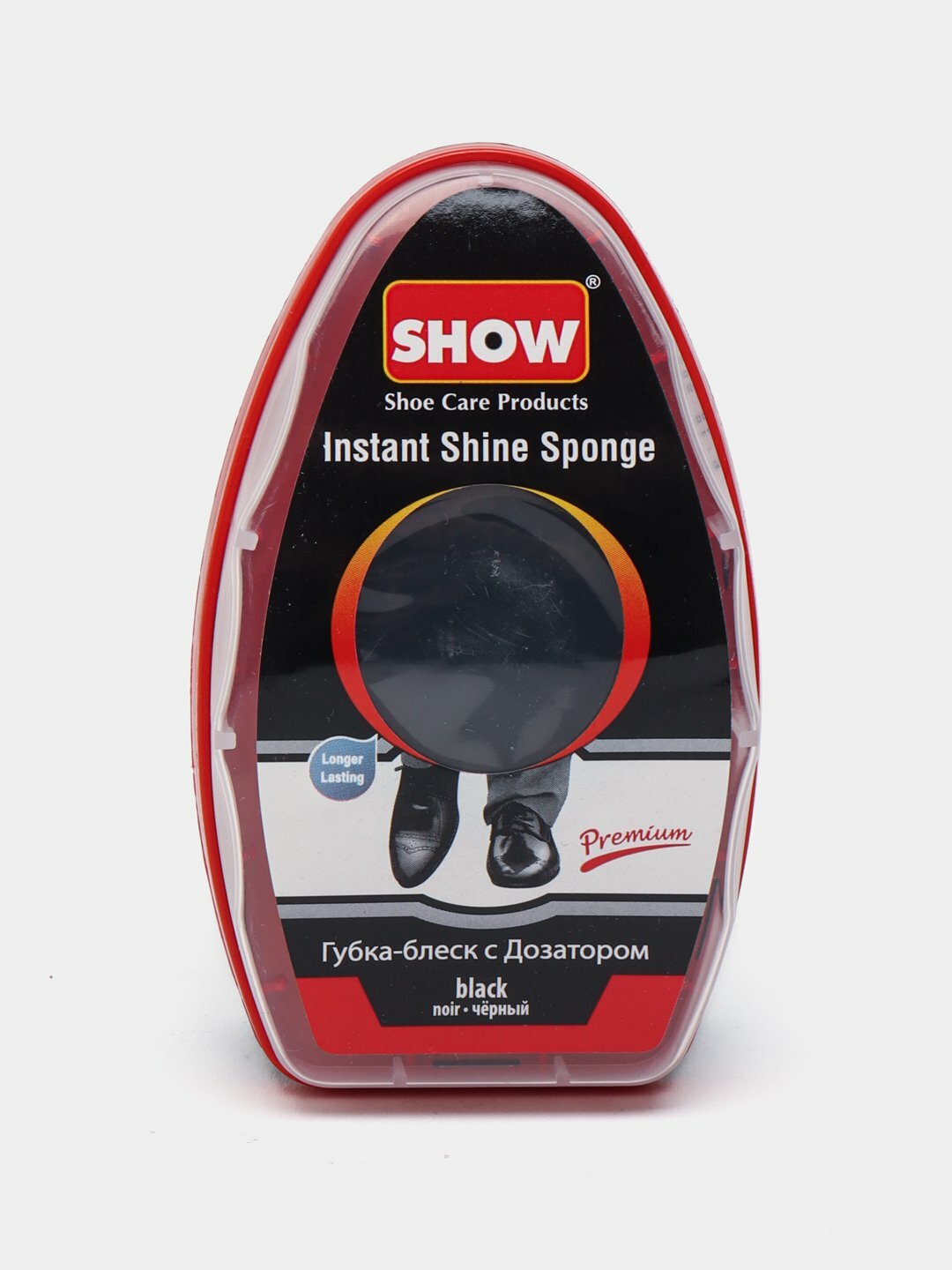 Губка "Show Instant Shine" с дозатором, для обуви, черный, 6 мл — фото 1