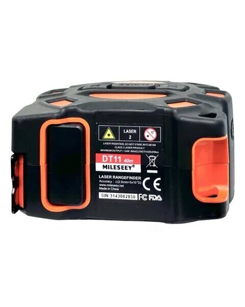 Картинки Рулетка лазерная Xiaomi Mileseey DT11 Laser Tape Measurer 2 in 1 оранжевая 40М (EU)