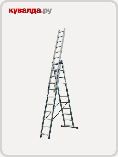 Изображение товара Лестница-стремянка трехсекционная KRAUSE CORDA 3х11 с дополнительной функцией