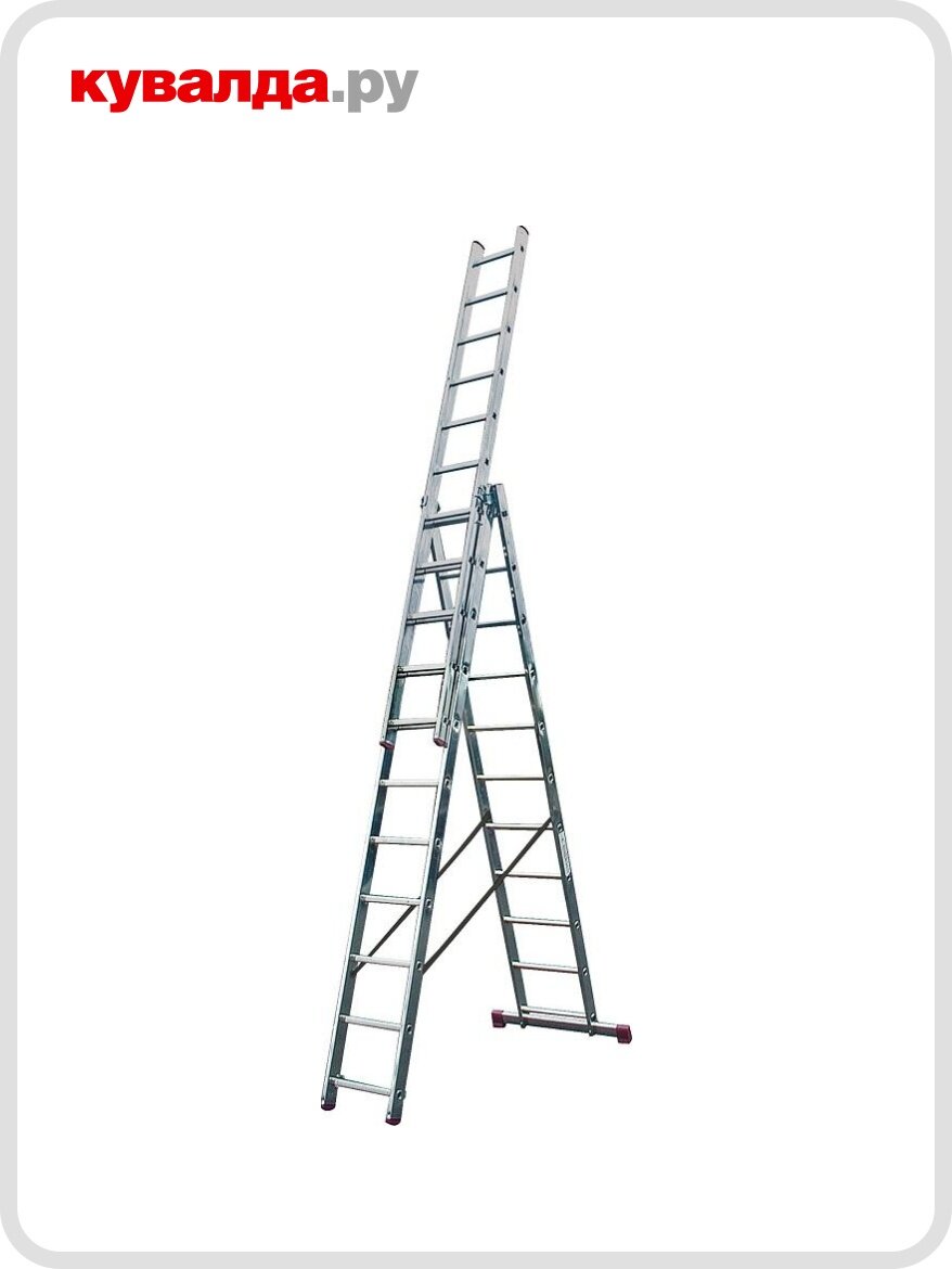 Лестница-стремянка трехсекционная KRAUSE CORDA 3х11 с дополнительной функцией