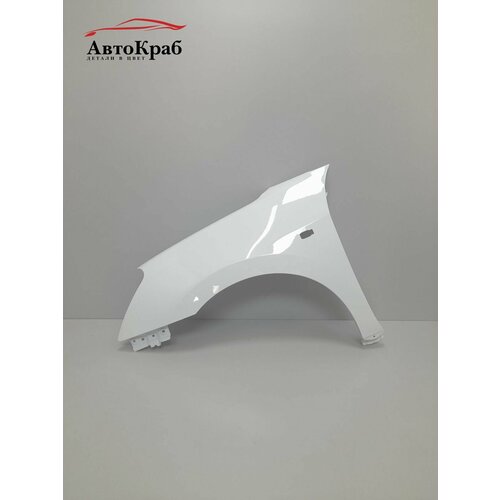 Крыло переднее левое в цвет для Ниссан Алмера G15 (2012 — 2018) zy2 - белый 221